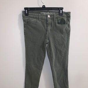 Green jeggings